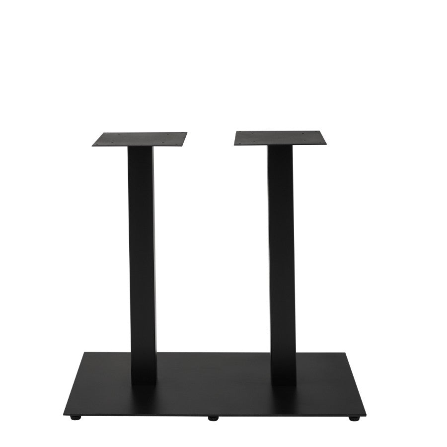 Doppel-Tischgestell aus Stahl schwarz 72 cm 80x48 NAPOLI
