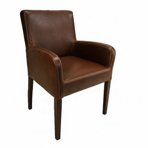 Armlehnstuhl aus Kunstleder mit Holzgestell Alfo - Empinio24 - 