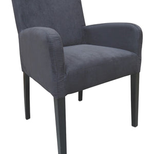 Armlehnstuhl aus Microfaser mit Holzgestell Alfo - Empinio24 - 