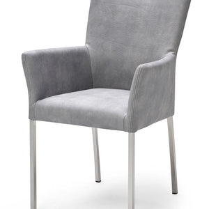 Armlehnstuhl aus Stoff mit Edelstahl Gestell Qiara - Empinio24 - 