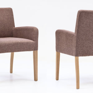 Armlehnstuhl aus Stoff mit Holzgestell Alfo - Empinio24 - 