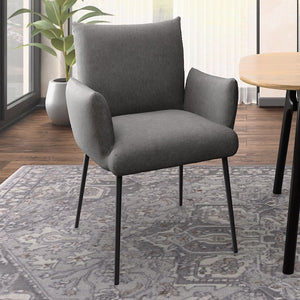 Armlehnstuhl Corte mit Stoff Polsterung Metall schwarz - Empinio24 - 