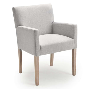 Armlehnstuhl mit Komfortsitz mit Stoff - Bezug und Holzgestell Wallis - Empinio24 - 