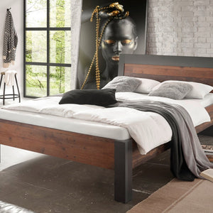 Bett 140x200 mit Holzkopfteil used - look QUEENS - Empinio24 - 