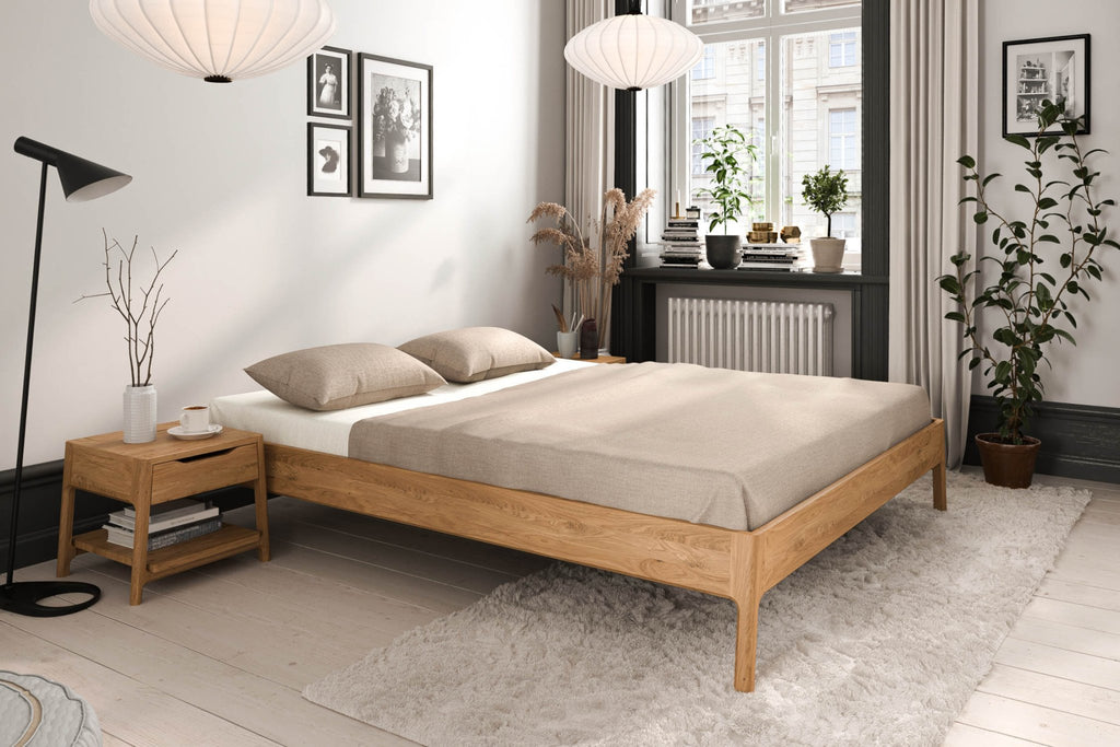 Bett Eiche massiv ohne Kopfteil Trondheim - Empinio24 - 140x200 - 