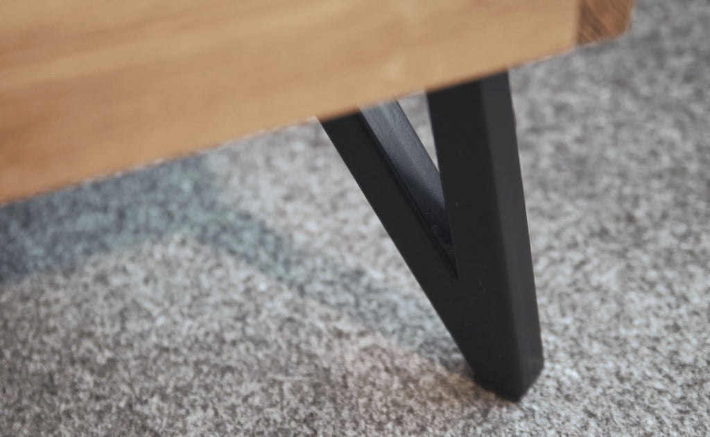 Bett GENT Eiche massiv mit Holzkopfteil - Empinio24 - 90x200 - 