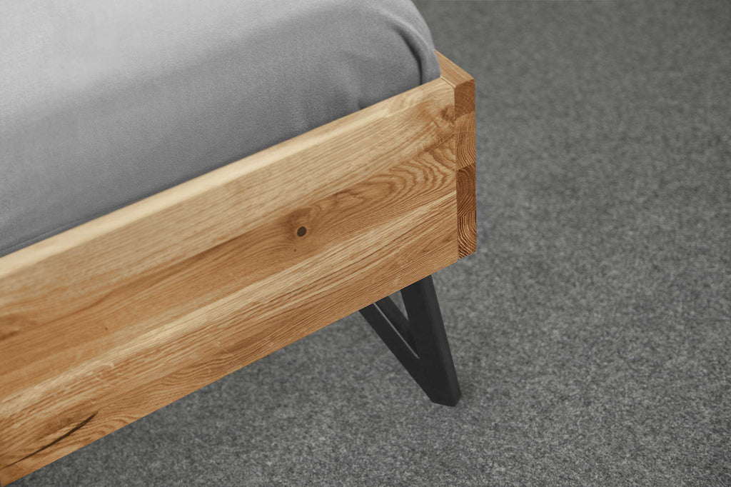 Bett ohne Kopfteil Eiche massiv GENT - Empinio24 - 160x200 - 