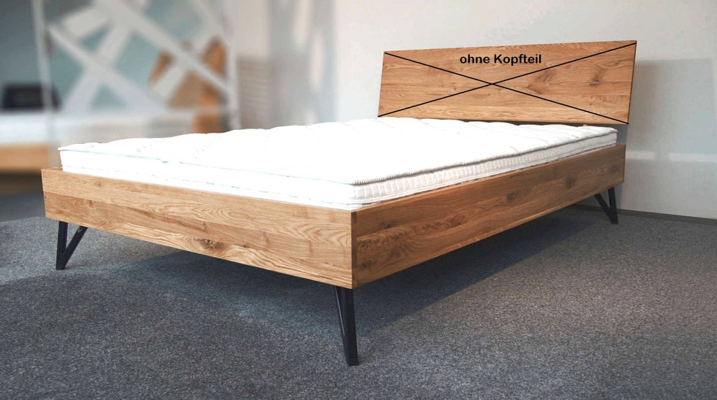 Bett ohne Kopfteil Eiche massiv GENT - Empinio24 - 160x200 - 