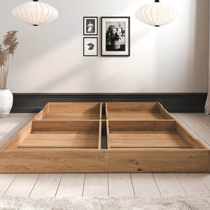 Bettschubladen 4er Set TRONDHEIM Eiche massiv - Empinio24 - 149x203 cm für Bett 140x200 - 