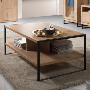 Couchtisch Eiche 110x65 cm bianco Dekor SERRA - Empinio24 - 