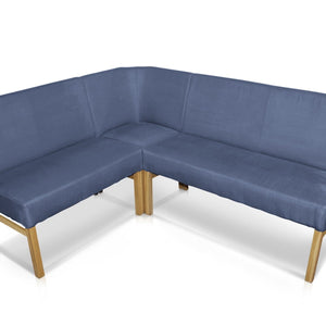 Eckbank Sophie Microfaser, Massivholz Buche Eiche - Empinio24 - 