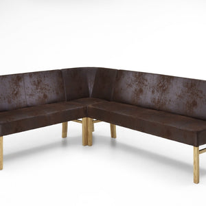 Eckbank Sophie mit Stoffbezug und Massivholz - Empinio24 - 