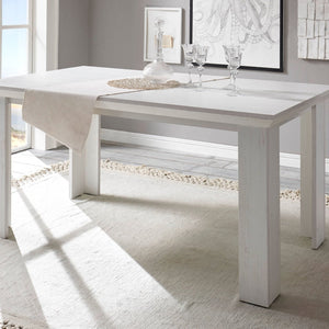 Esstisch 158x88 cm Höhe 76 cm weiß Pinie WALES - Empinio24 - 