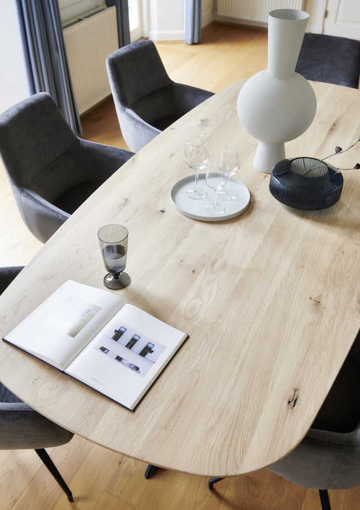 Esstisch Daytona Eiche massiv oval - Empinio24 - Wildeiche bianco - 220x105 cm - 