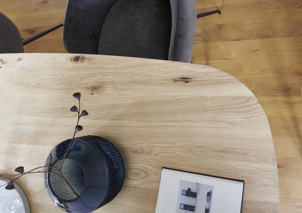 Esstisch Daytona Eiche massiv oval - Empinio24 - Wildeiche bianco - 220x105 cm - 