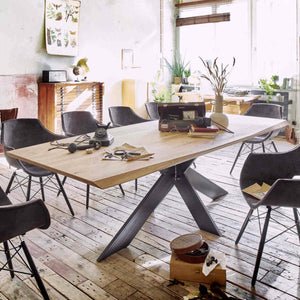 Esstisch Wildeiche massiv Extreme - Empinio24 - Wildeiche geölt - 180x95 cm - 