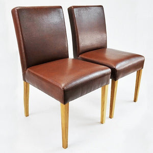 Esszimmerstuhl aus Kunstleder mit Holzgestell Alfo - Empinio24 - 