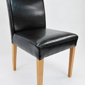 Esszimmerstuhl aus Leder mit Holzgestell Alfo - Empinio24 - 