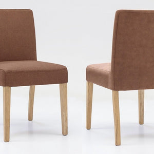 Esszimmerstuhl aus Microfaser mit Holzgestell Alfo - Empinio24 - 