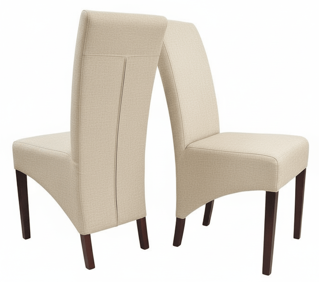 Esszimmerstuhl aus Stoff mit Holzgestell Kenzo - 2 - Empinio24 - 