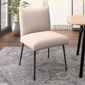 Esszimmerstuhl Corte mit Stoff Polsterung Metall schwarz - Empinio24 - 