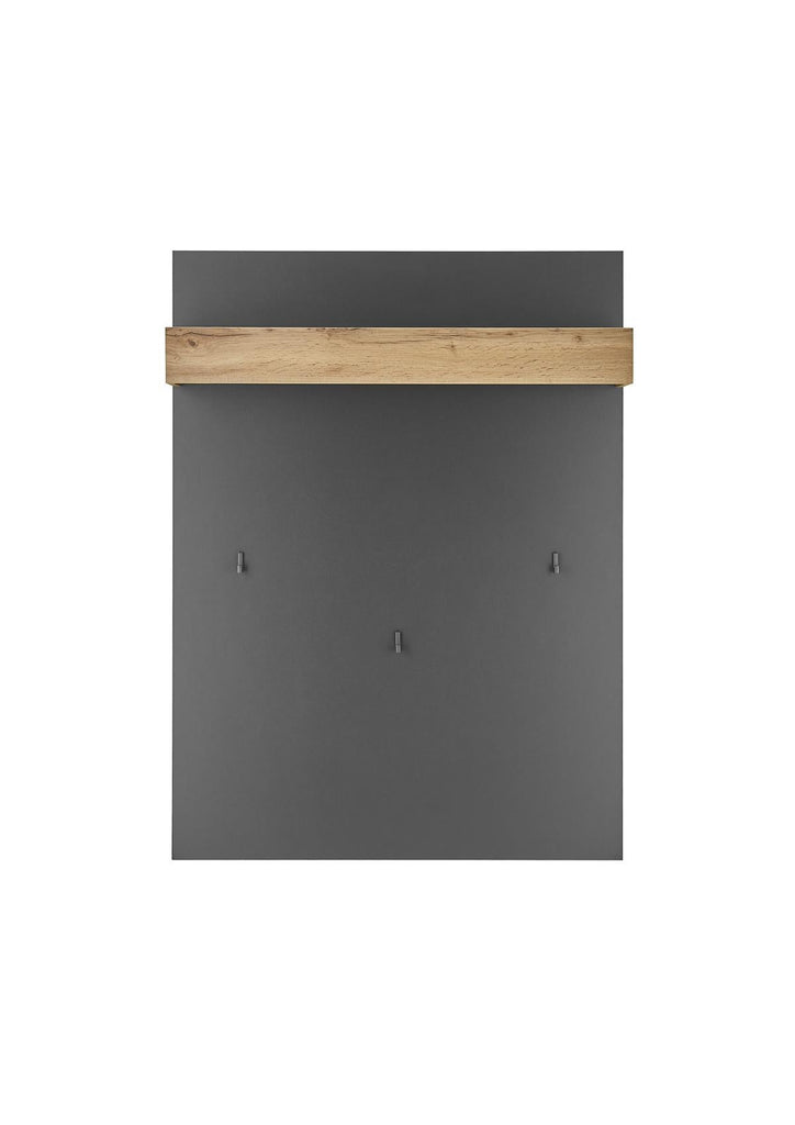 Garderobenpaneel mit Ablage 100 cm anthrazit + Eiche Boston - Empinio24 - 