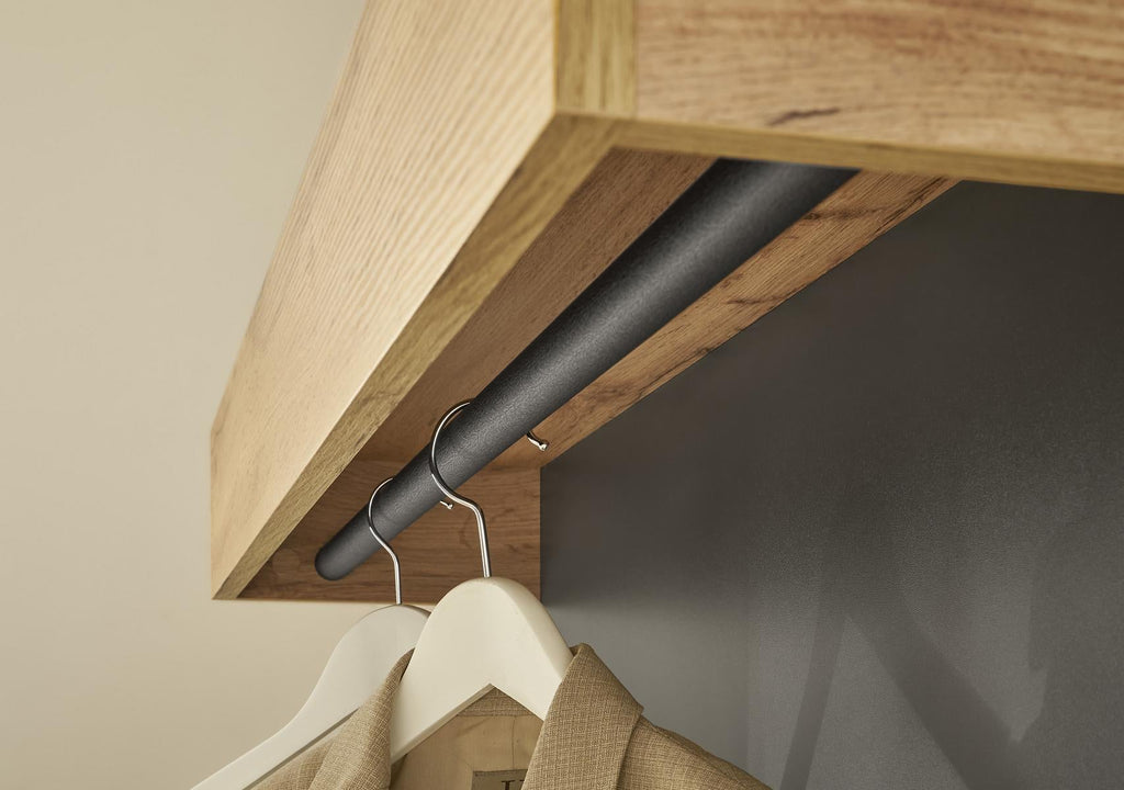 Garderobenpaneel mit Ablage 100 cm anthrazit + Eiche Boston - Empinio24 - 