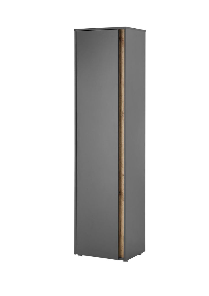 Garderobenschrank anthrazit + Eiche grifflos 50 cm Boston - Empinio24 - 