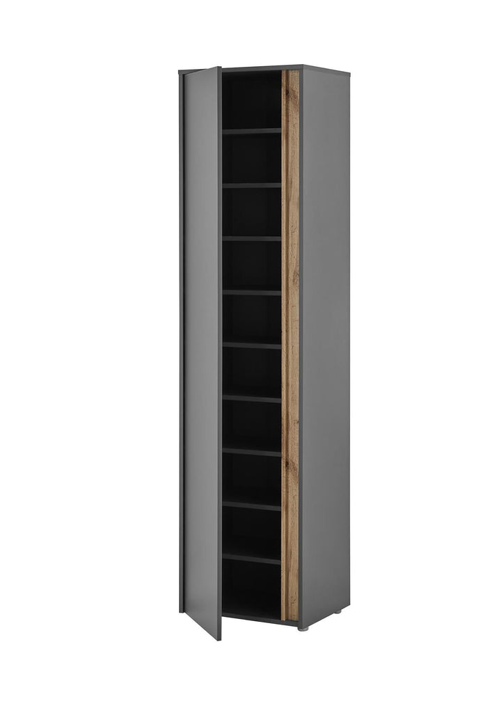 Garderobenschrank anthrazit + Eiche grifflos 50 cm Boston - Empinio24 - 