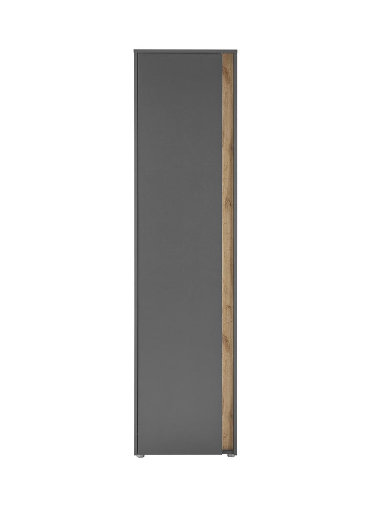 Garderobenschrank anthrazit + Eiche grifflos 50 cm Boston - Empinio24 - 