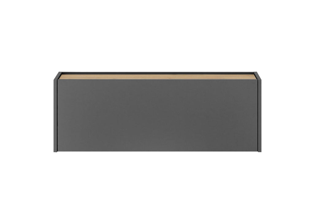 Hängeschrank mit Klappe 100 cm anthrazit + Eiche grifflos Boston - Empinio24 - 
