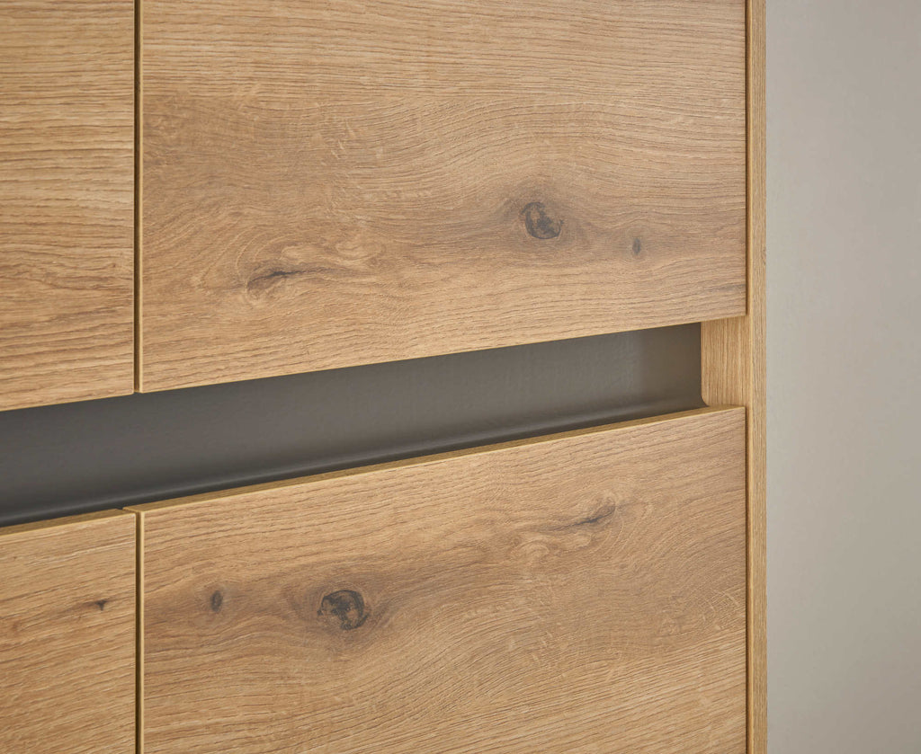 Highboard Eiche 100 cm 4 - türig Boston - Empinio24 - 