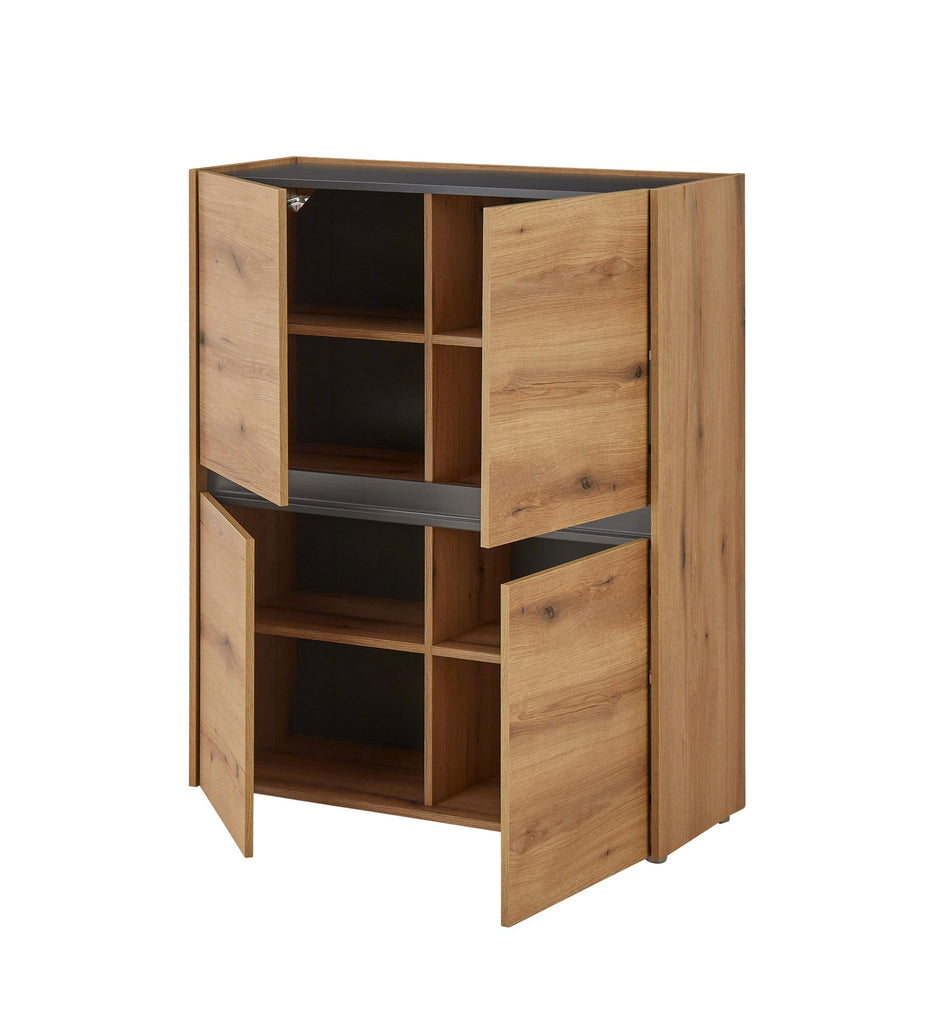 Highboard Eiche 100 cm 4 - türig Boston - Empinio24 - 