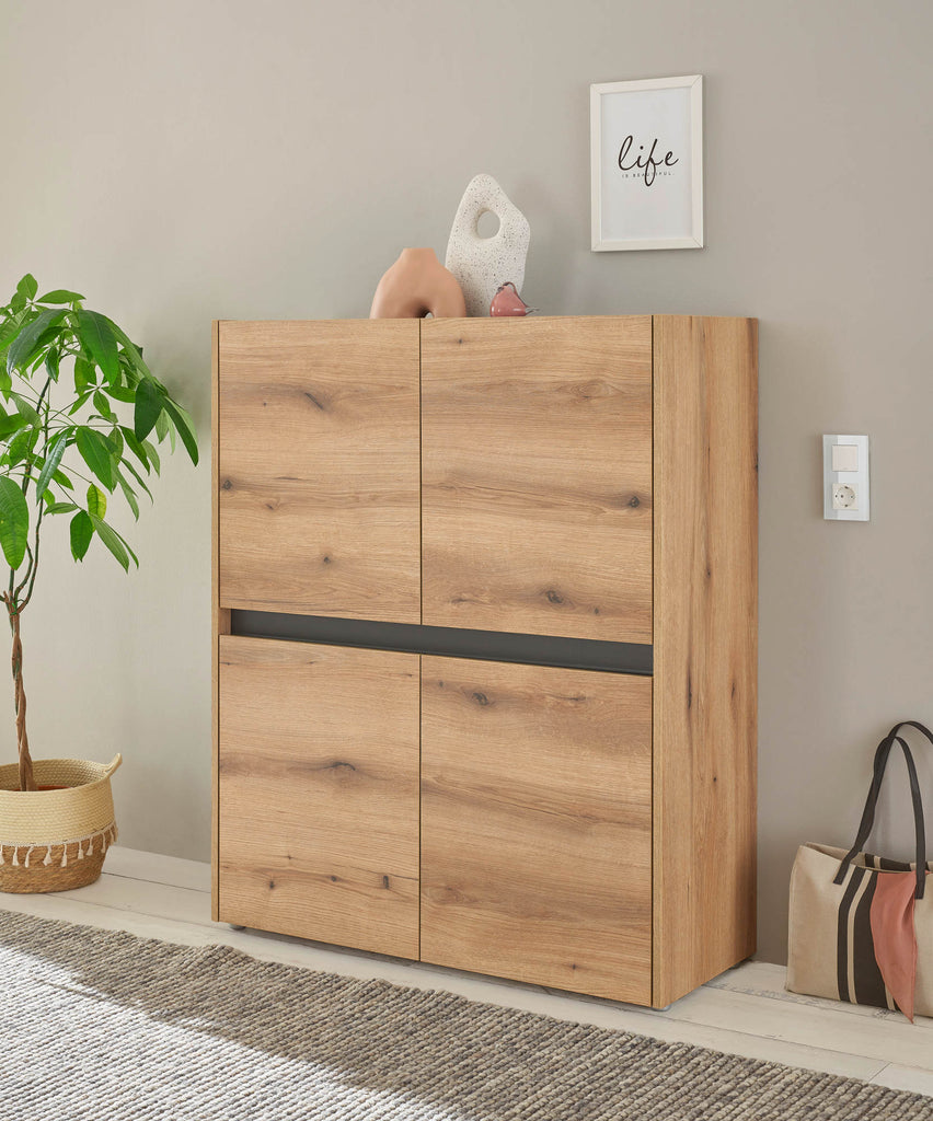 Highboard Eiche 100 cm 4 - türig Boston - Empinio24 - 