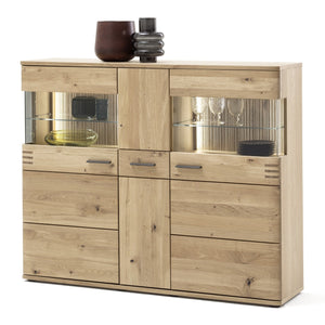 Highboard Eiche bianco teilmassiv 150 cm Sevilla - Empinio24 - 