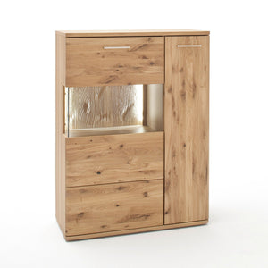 Highboard Eiche bianco teilmassiv 90 cm rechts Santa Fe - Empinio24