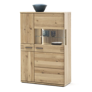 Highboard Eiche bianco teilmassiv 90 cm Sevilla - Empinio24 - 
