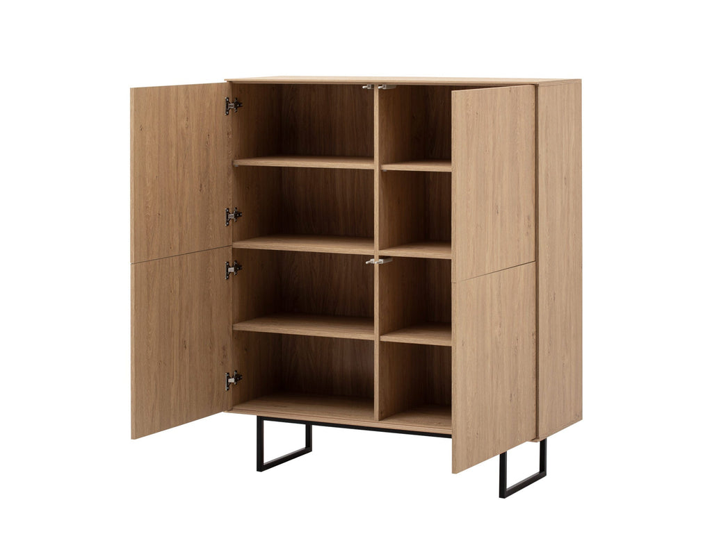Highboard Eiche hell 4 - türig 115 cm Como - Empinio24 - 