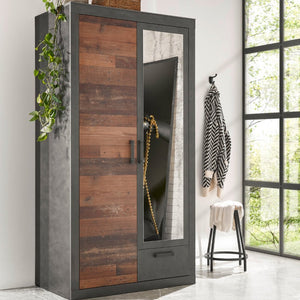 Kleiderschrank 2 - türig 105x201 cm used - look QUEENS - Empinio24 - 