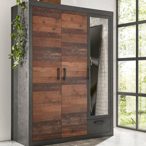 Kleiderschrank 3 - türig 150x201 cm used - look QUEENS - Empinio24 - 