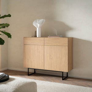 Kommode Eiche hell 2 - türig 115 cm Como - Empinio24 - 