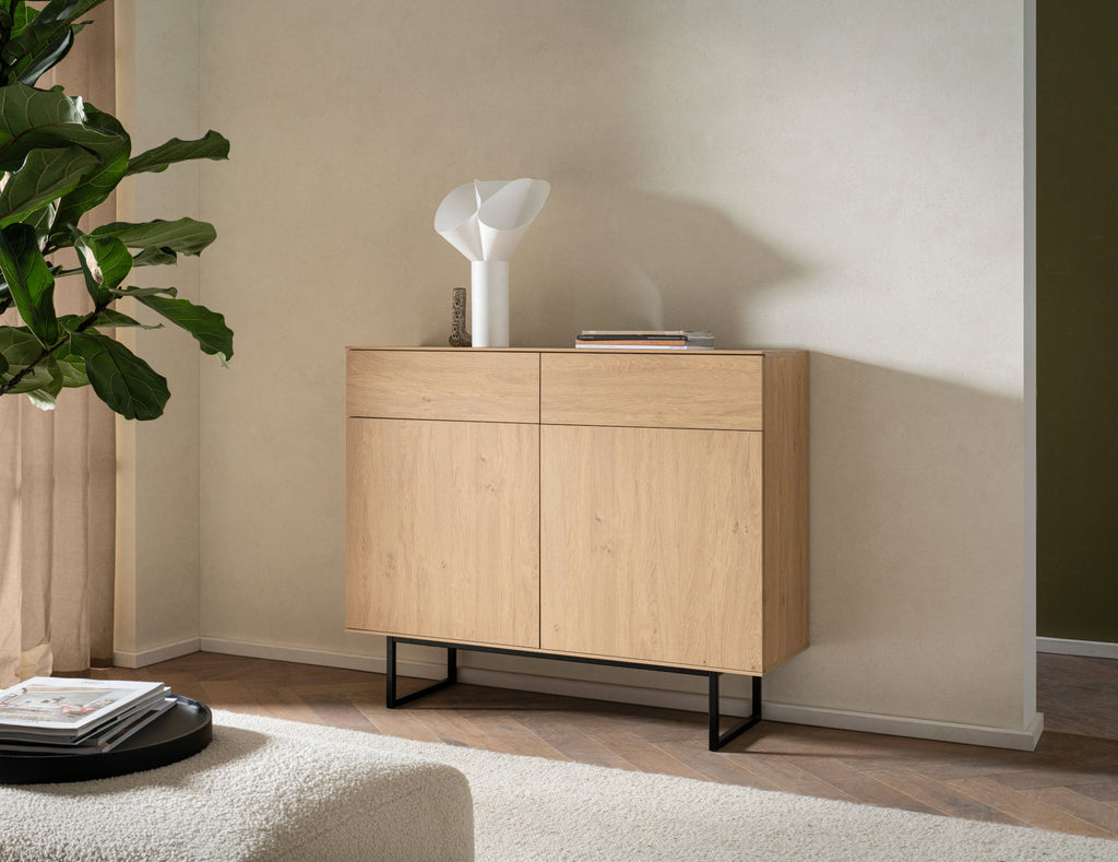 Kommode Eiche hell 2 - türig 115 cm Como - Empinio24 - 