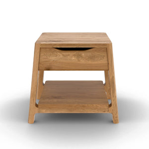 Nachttisch Eiche massiv mit 1 Schubkasten und Ablage Trondheim - Empinio24 - 
