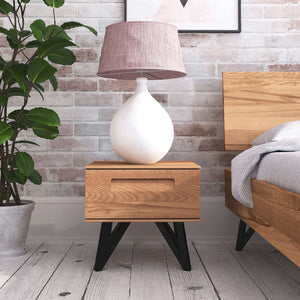Nachttisch GENT Kernbuche massiv mit Schubkasten - Empinio24 - 