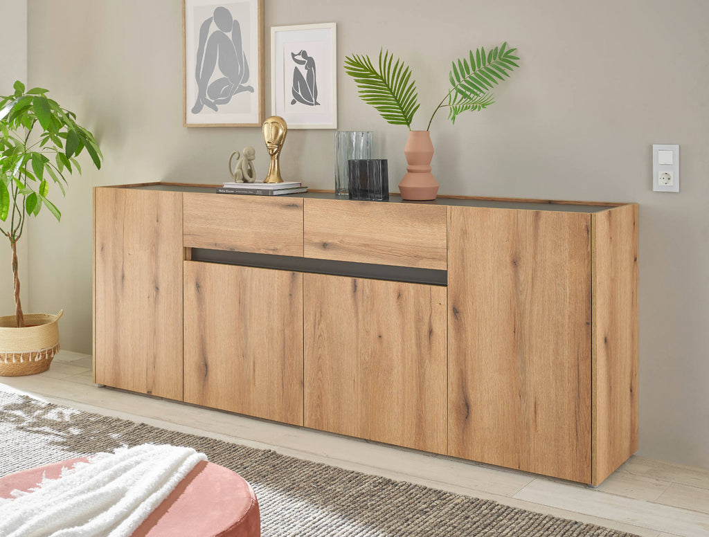 Sideboard Eiche 220 cm 4 - türig Boston - Empinio24 - 