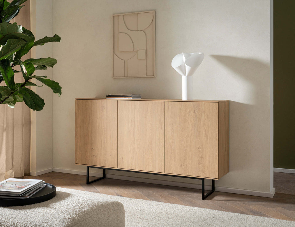 Sideboard Eiche hell 3 - türig 150 cm Como - Empinio24 - 