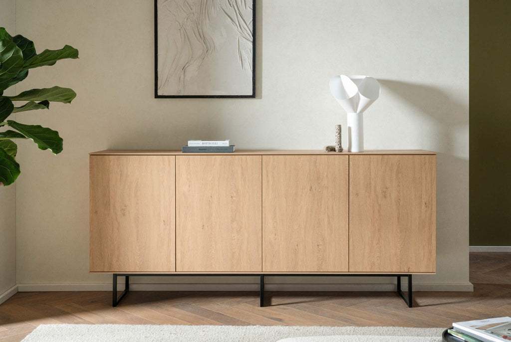 Sideboard Eiche hell 4 - türig 200 cm Como - Empinio24 - 