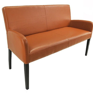 Sitzbank aus Kunstleder 123 cm mit Holzgestell Alfo - Empinio24 - 