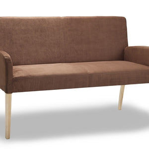 Sitzbank aus Microfaser 143 cm mit Holzgestell Alfo - Empinio24 - 