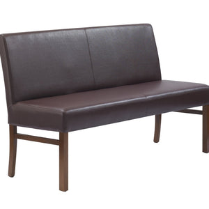 Sitzbank mit Rückenlehne, Kunstleder, Buche Eiche Sophie - Empinio24 - 90 cm - 